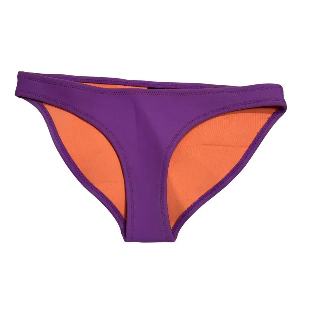 Triangl Swimwear Neoprene Bikini Bottoms in Purple